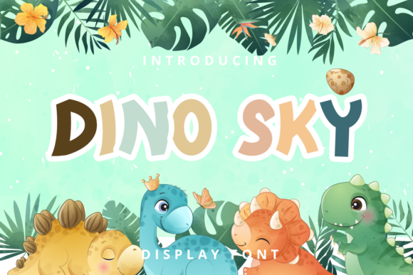 Dino Sky: A Playful Display Font for Bright, Child-Friendly Branding