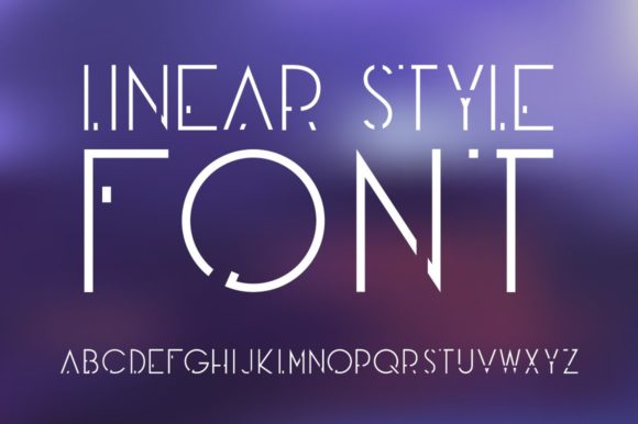 Linear Style: A Futuristic Display Font for Makers and Creative Sellers